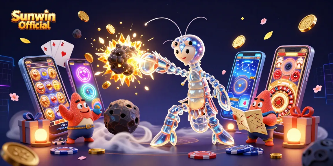 Experience the thrill of Sunwin Official with vibrant casino illustrations showcasing exciting gaming elements.